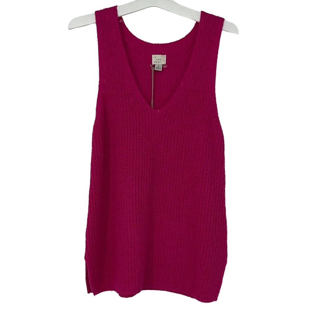 A new Day Vibrant Fuchsia Pink Stretch tank Top Size XS